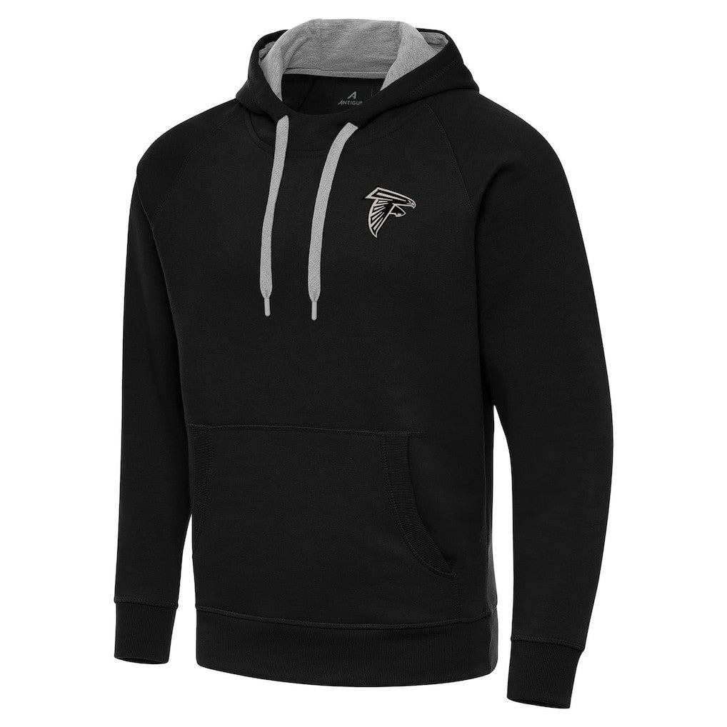 Antigua Brushed Carbon Victory Pullover Hoodie - Atlanta Falcons