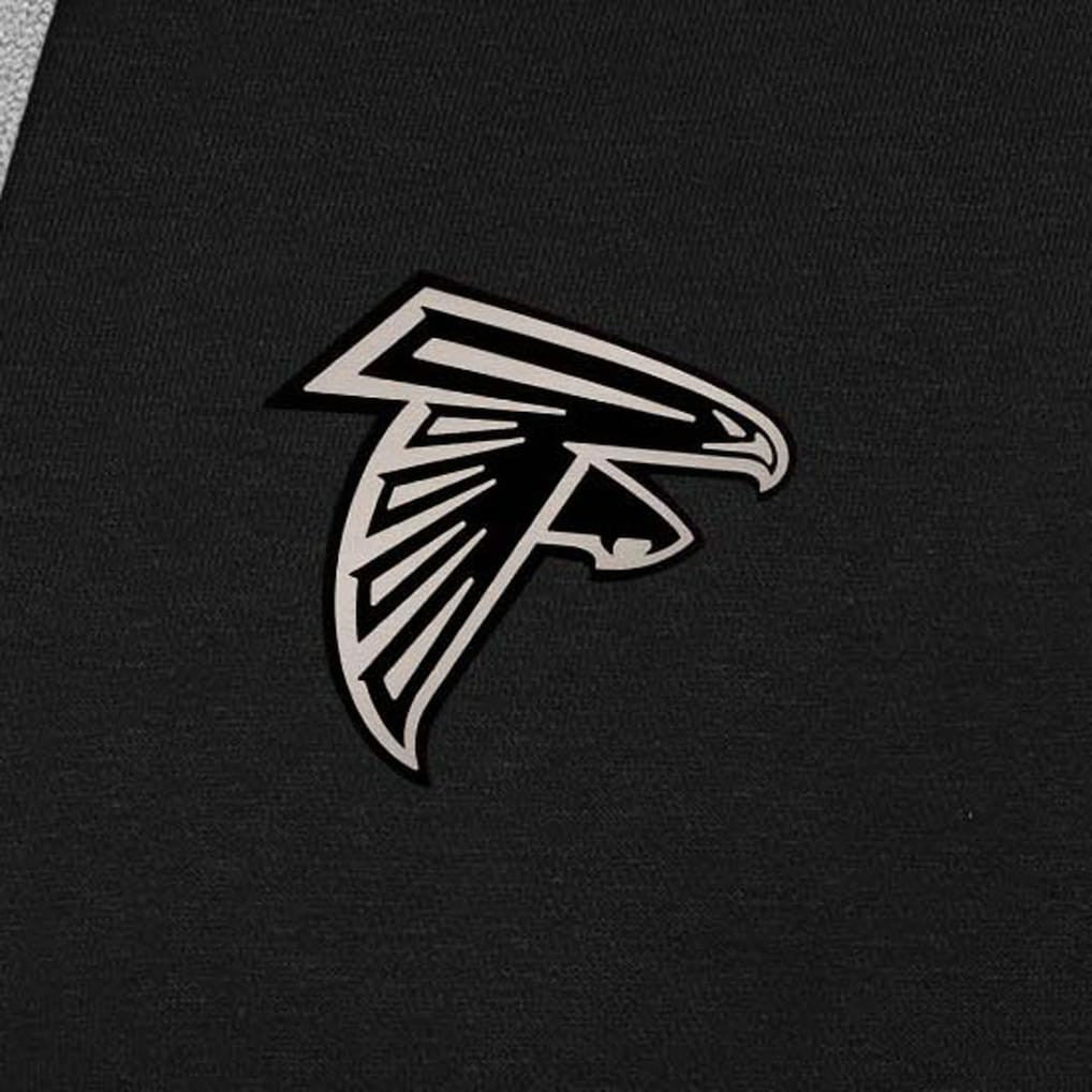 Antigua Brushed Carbon Victory Pullover Hoodie - Atlanta Falcons