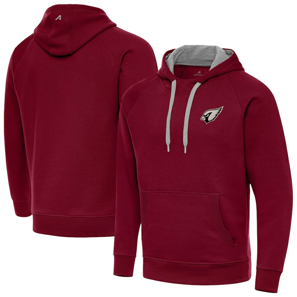 Antigua Brushed Carbon Victory Pullover Hoodie - Arizona Cardinals