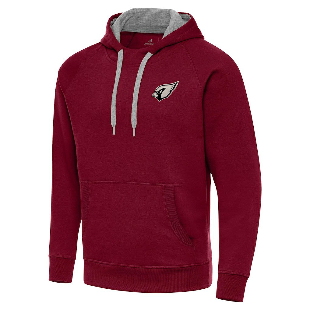 Antigua Brushed Carbon Victory Pullover Hoodie - Arizona Cardinals