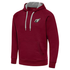 Antigua Brushed Carbon Victory Pullover Hoodie - Arizona Cardinals