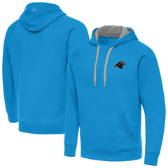Antigua Brushed Carbon Victory Pullover Hoodie - Carolina Panthers