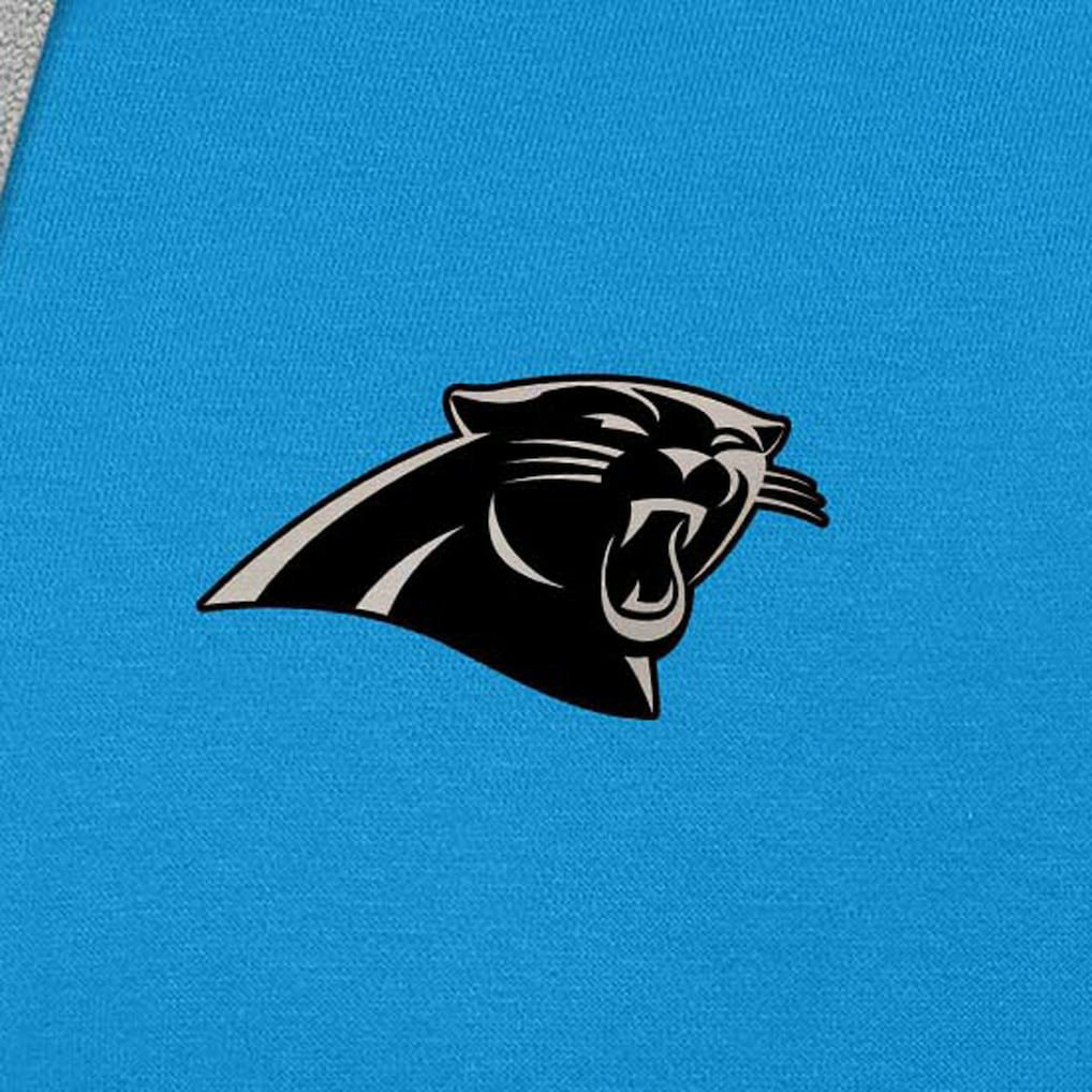 Antigua Brushed Carbon Victory Pullover Hoodie - Carolina Panthers