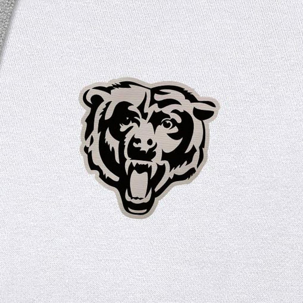 Antigua Brushed Carbon Victory Pullover Hoodie - Chicago Bears
