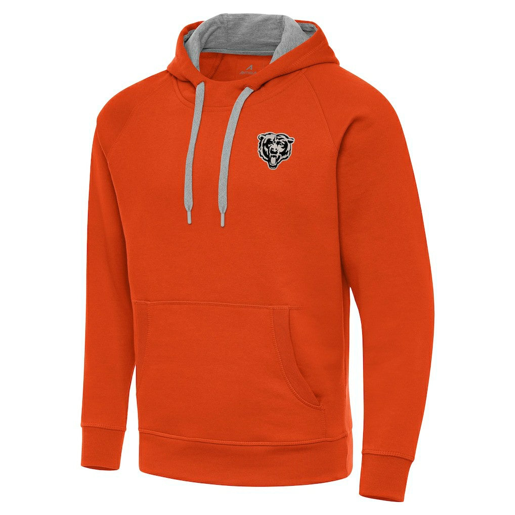 Antigua Brushed Carbon Victory Pullover Hoodie - Chicago Bears