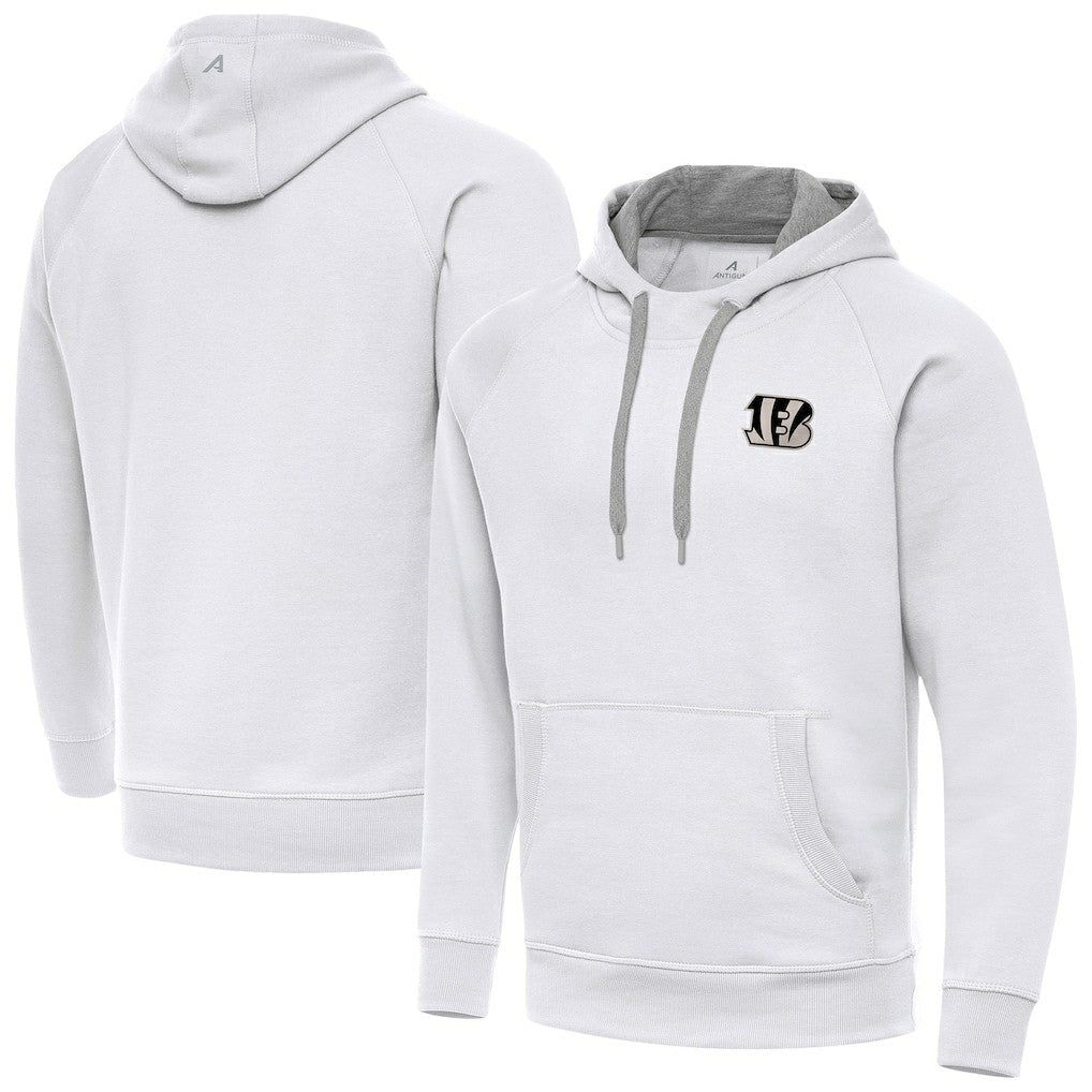 Antigua Brushed Carbon Victory Pullover Hoodie - Cincinnati Bengals