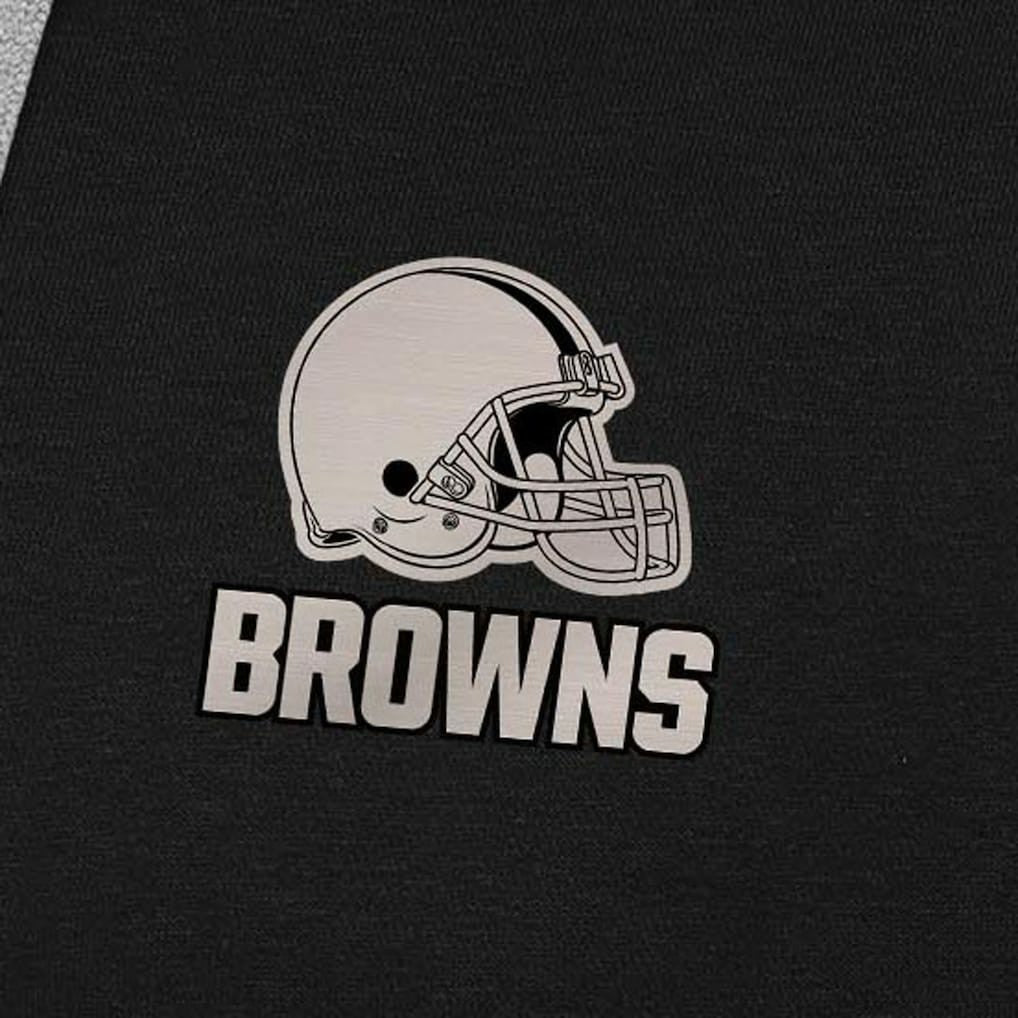 Antigua Brushed Carbon Victory Pullover Hoodie - Cleveland Browns
