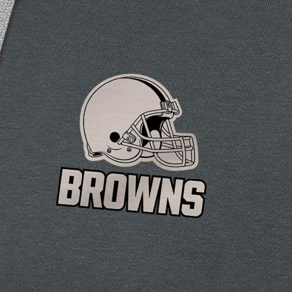 Antigua Brushed Carbon Victory Pullover Hoodie - Cleveland Browns