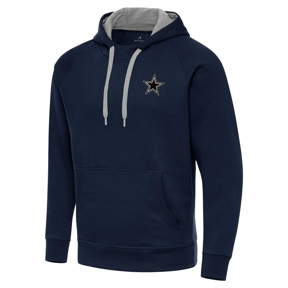 Antigua Brushed Carbon Victory Pullover Hoodie - Dallas Cowboys