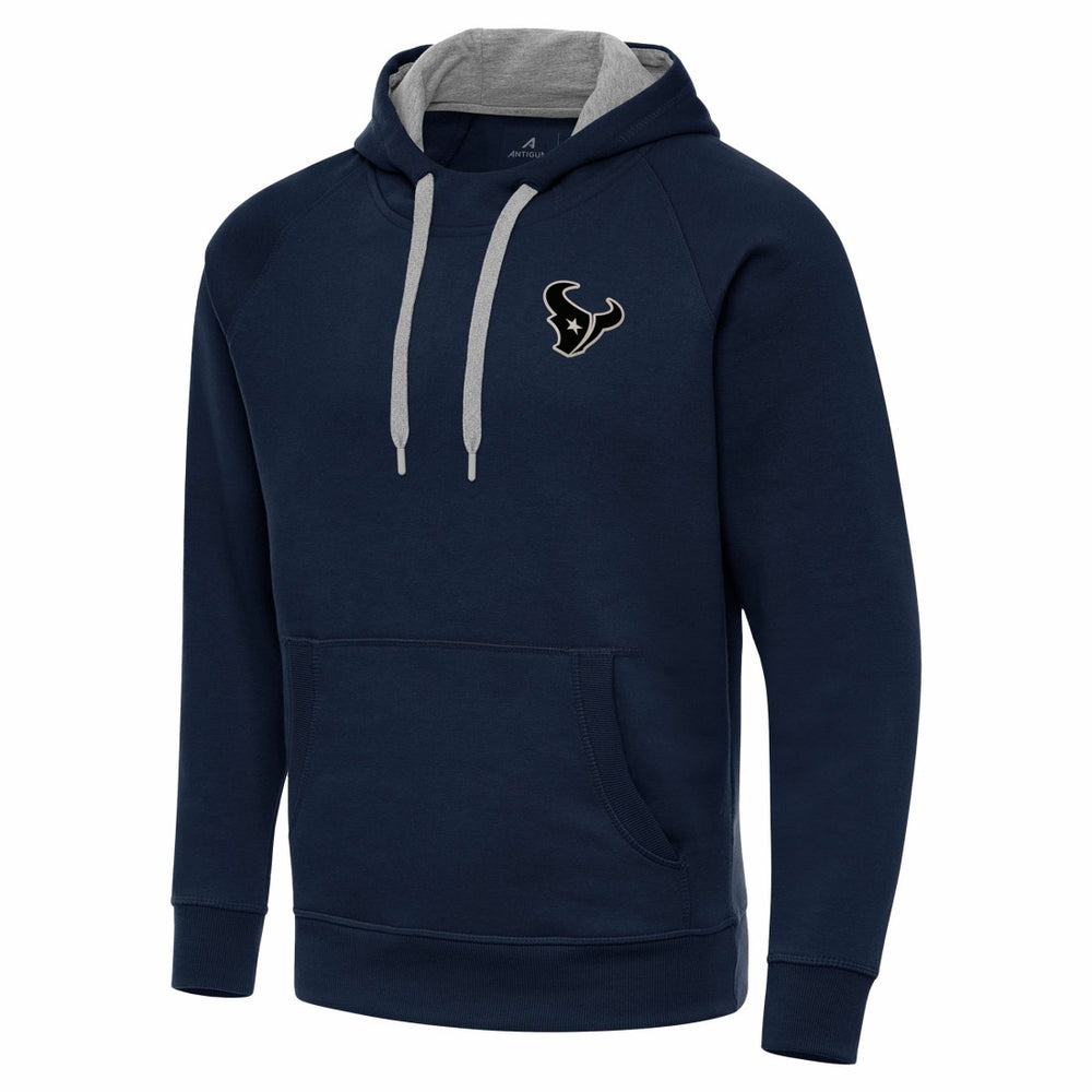 Antigua Brushed Carbon Victory Pullover Hoodie - Houston Texans