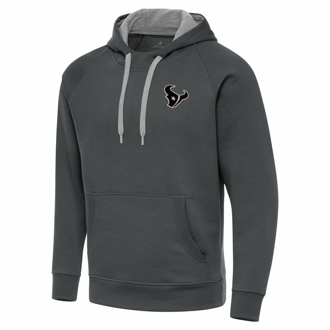Antigua Brushed Carbon Victory Pullover Hoodie - Houston Texans