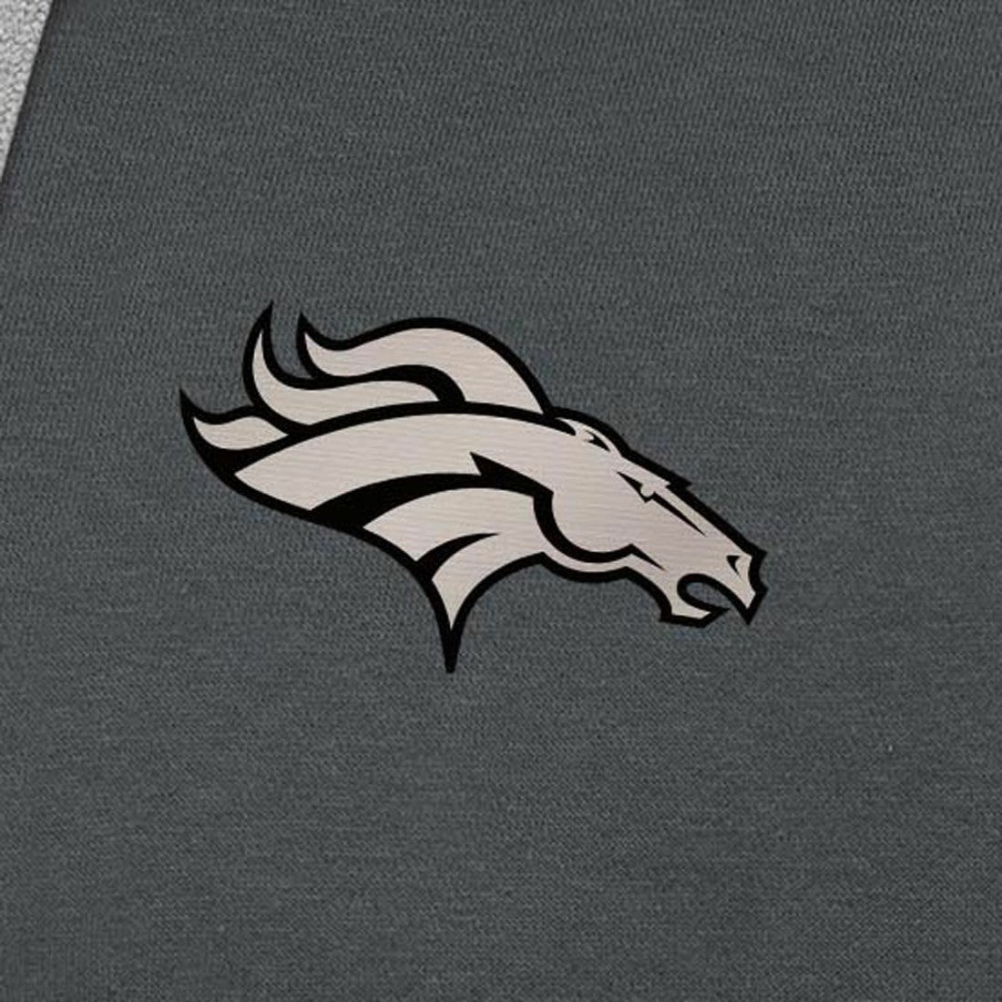 Antigua Brushed Carbon Victory Pullover Hoodie - Denver Broncos