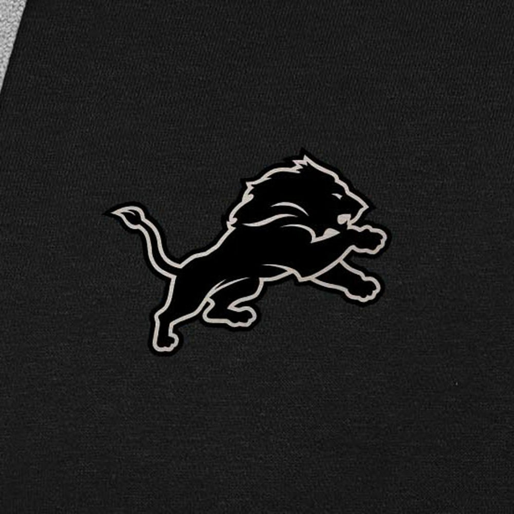 Antigua Brushed Carbon Victory Pullover Hoodie - Detroit Lions