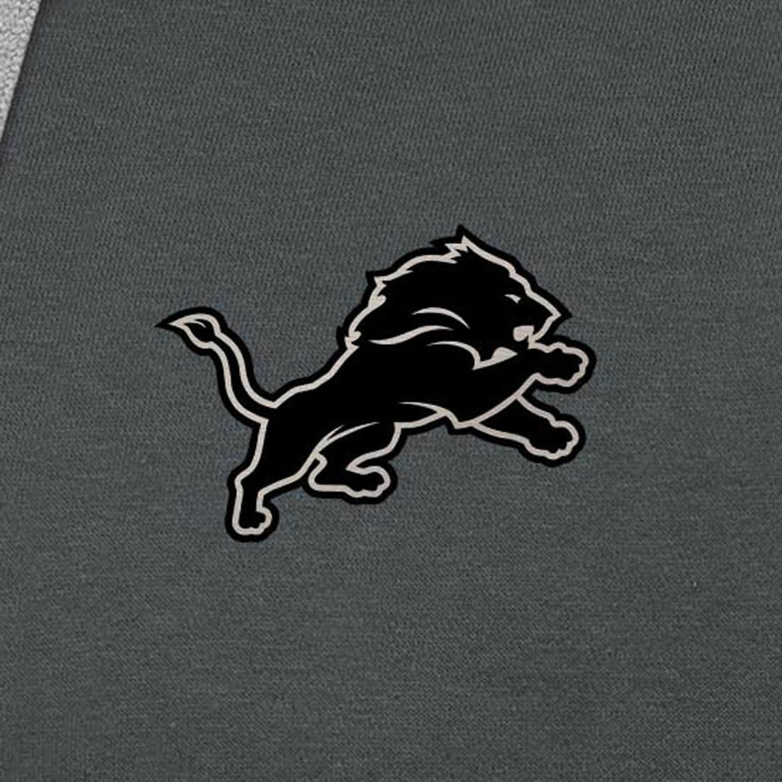 Antigua Brushed Carbon Victory Pullover Hoodie - Detroit Lions