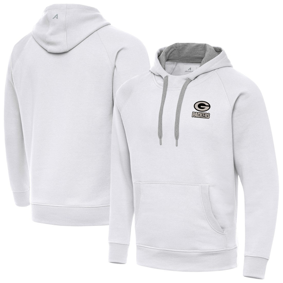 Antigua Brushed Carbon Victory Pullover Hoodie - Green Bay Packers
