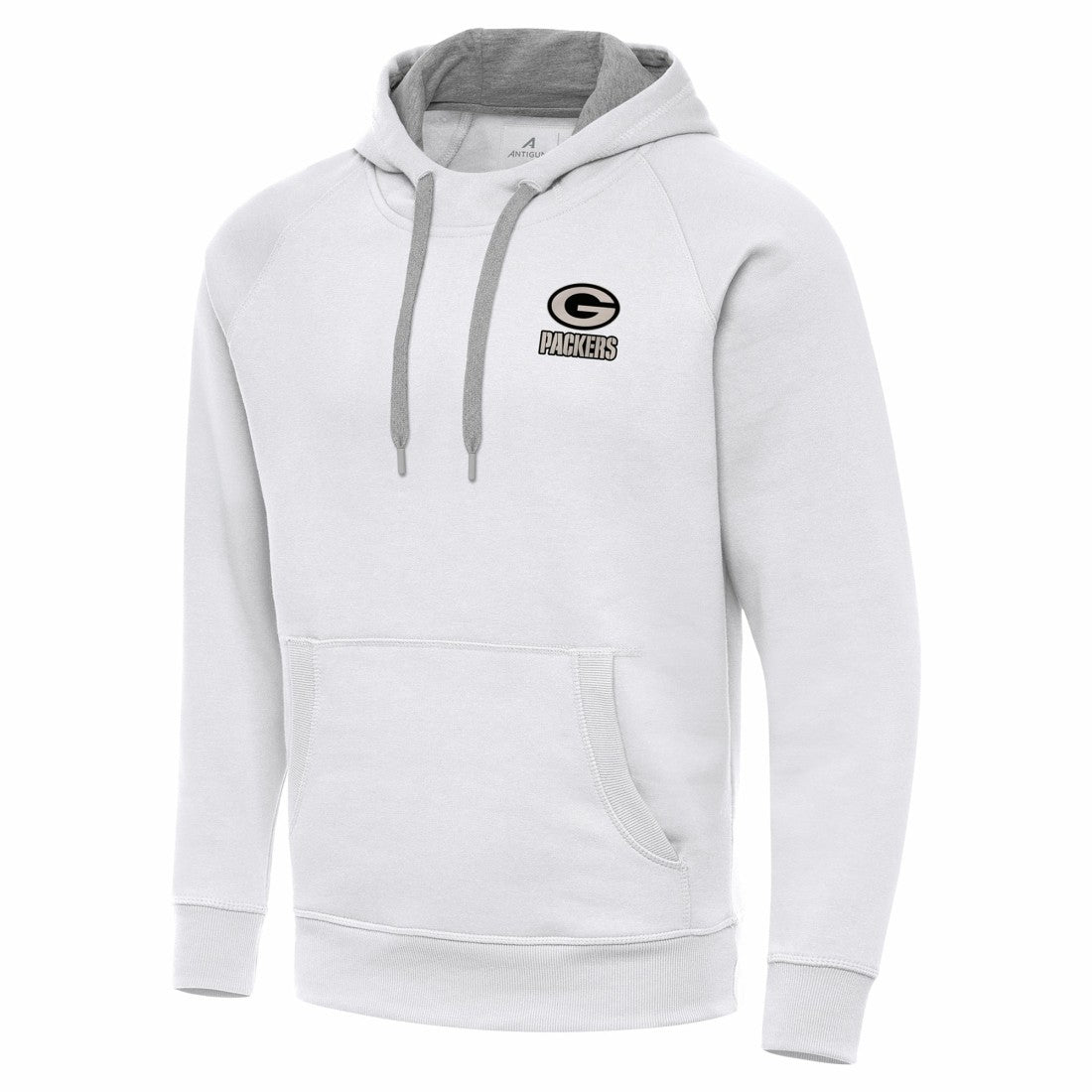 Antigua Brushed Carbon Victory Pullover Hoodie - Green Bay Packers