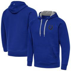 Antigua Brushed Carbon Victory Pullover Hoodie - Indianapolis Colts