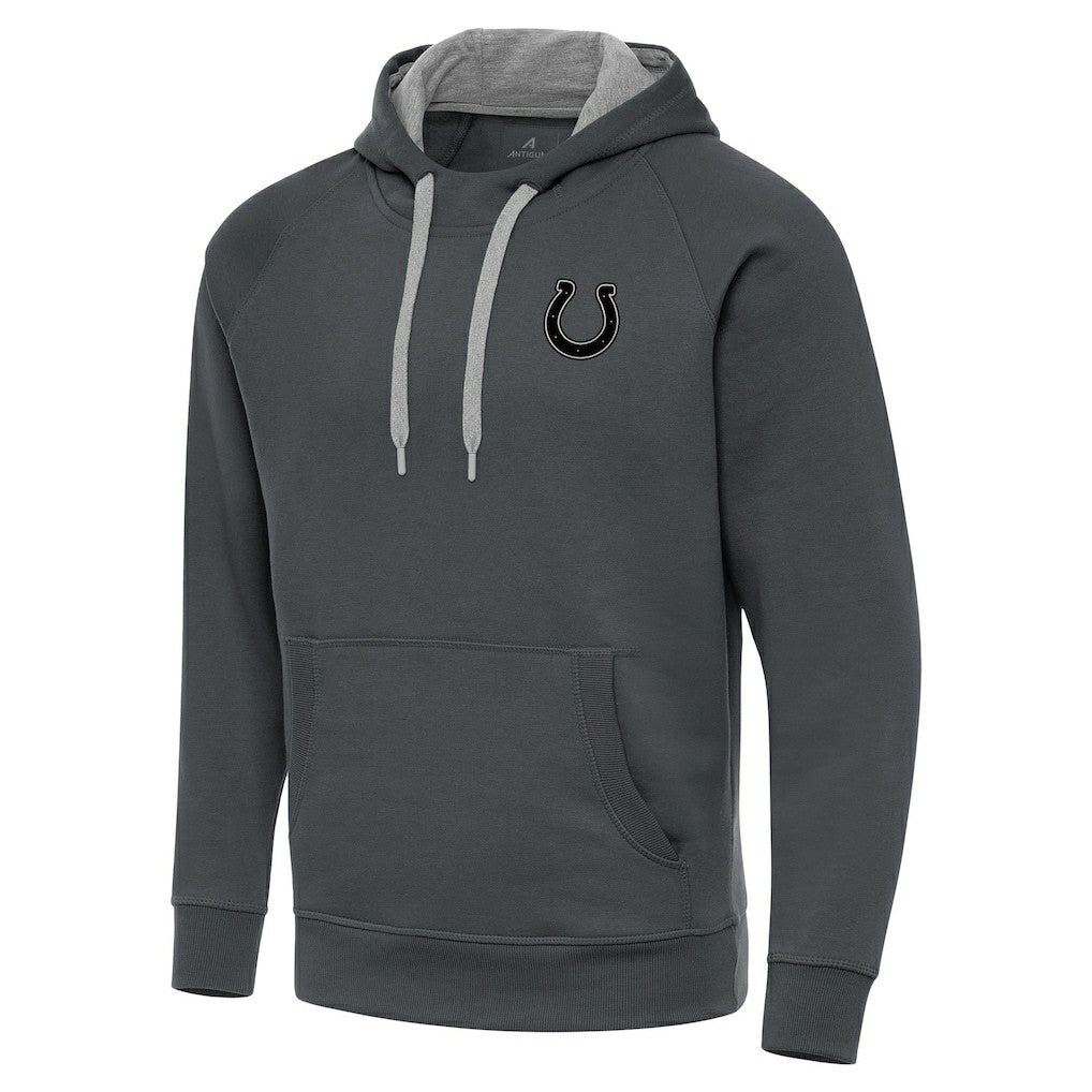 Antigua Brushed Carbon Victory Pullover Hoodie - Indianapolis Colts