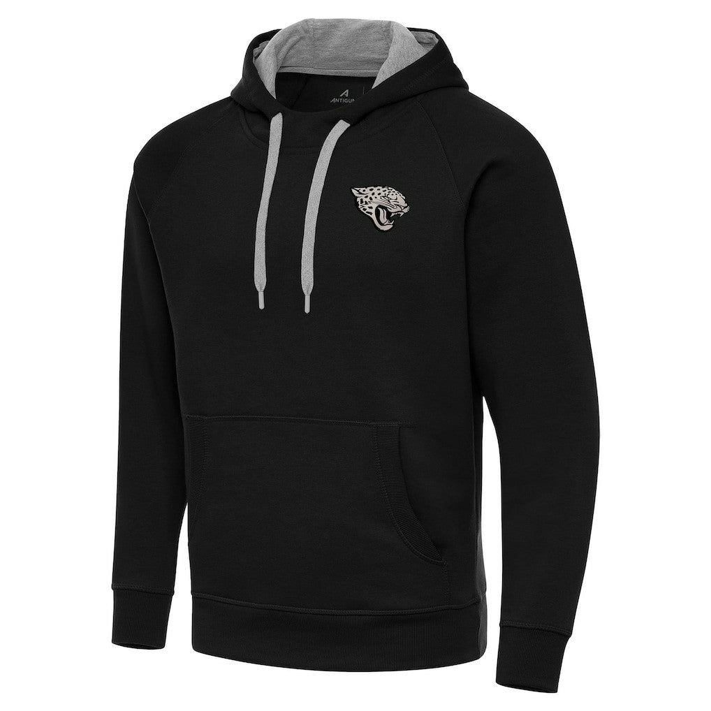 Antigua Brushed Carbon Victory Pullover Hoodie - Jacksonville Jaguars