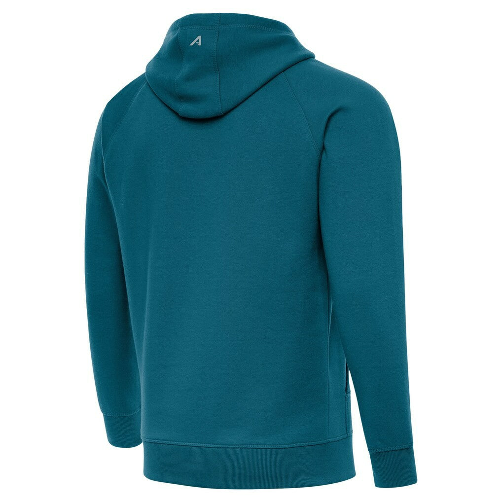 Antigua Brushed Carbon Victory Pullover Hoodie - Jacksonville Jaguars