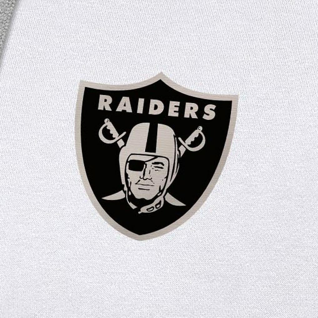 Antigua Brushed Carbon Victory Pullover Hoodie - Las Vegas Raiders
