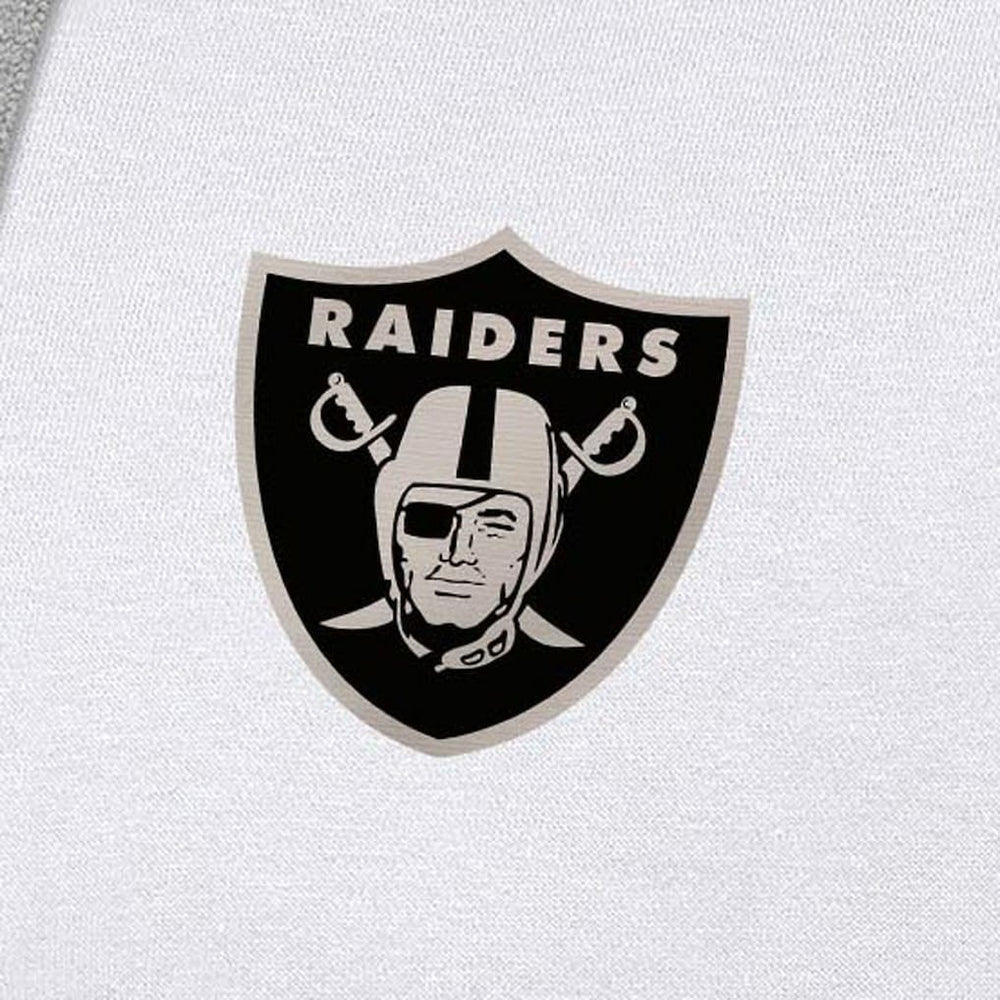Antigua Brushed Carbon Victory Pullover Hoodie - Las Vegas Raiders