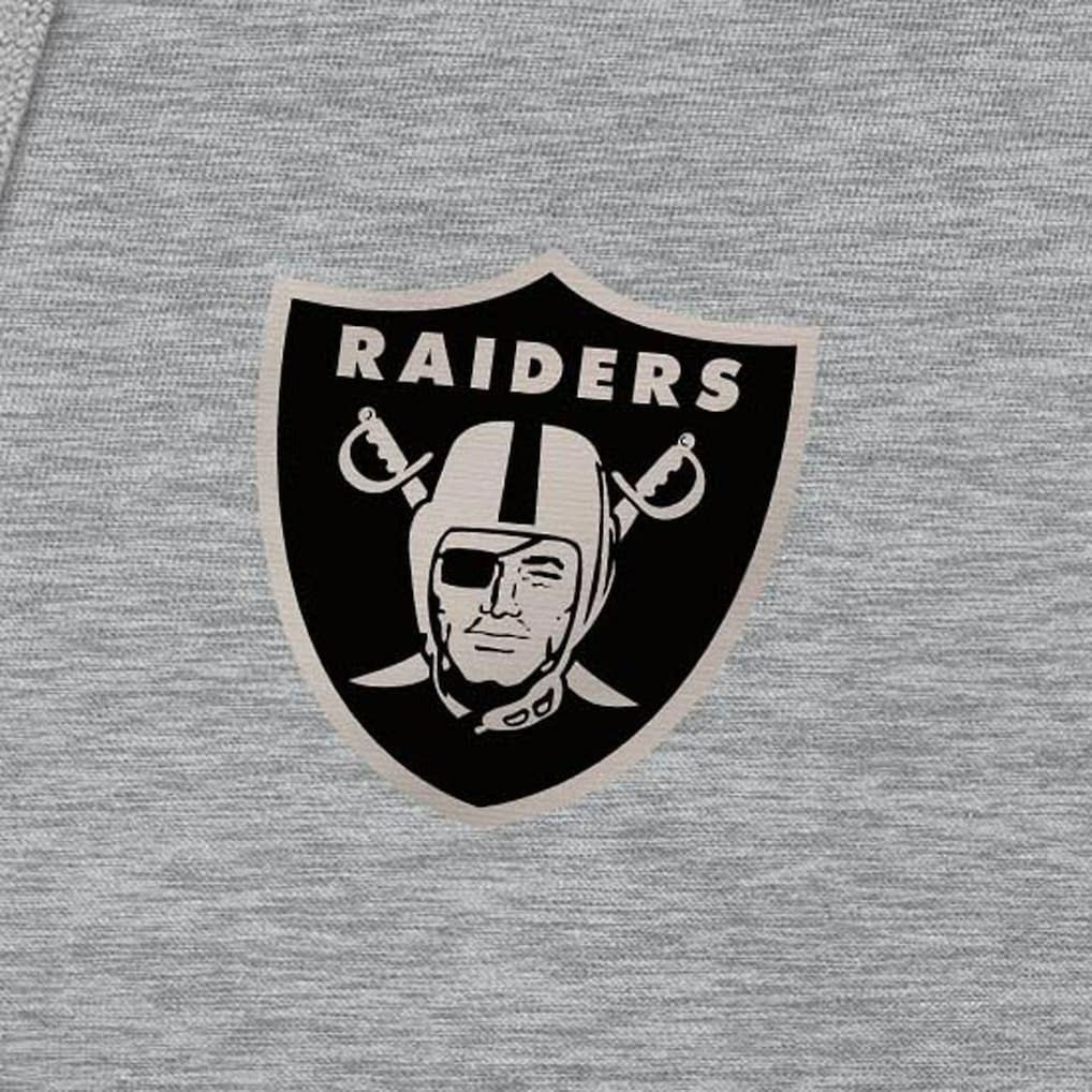 Antigua Brushed Carbon Victory Pullover Hoodie - Las Vegas Raiders