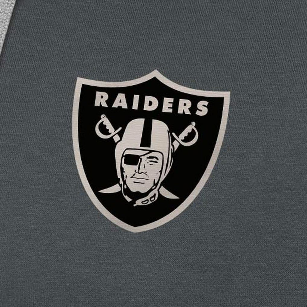 Antigua Brushed Carbon Victory Pullover Hoodie - Las Vegas Raiders
