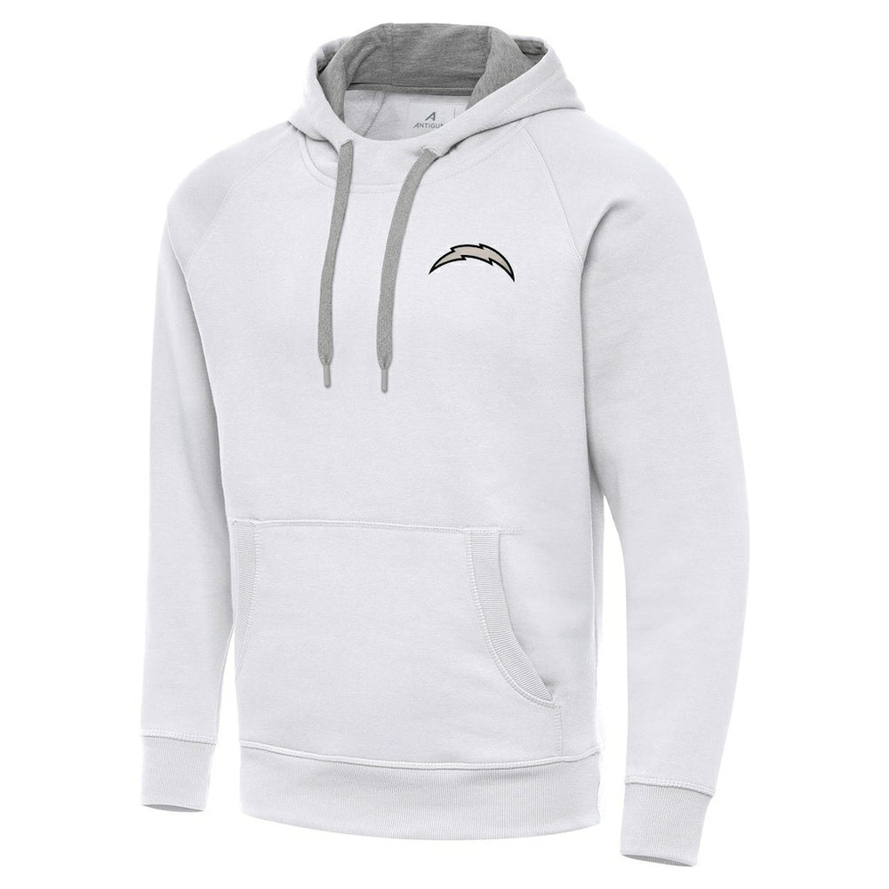 Antigua Brushed Carbon Victory Pullover Hoodie - Los Angeles Chargers