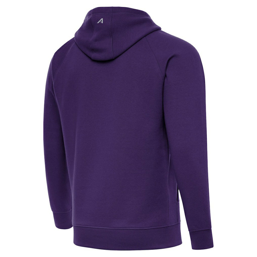 Antigua Brushed Carbon Victory Pullover Hoodie - Minnesota Vikings