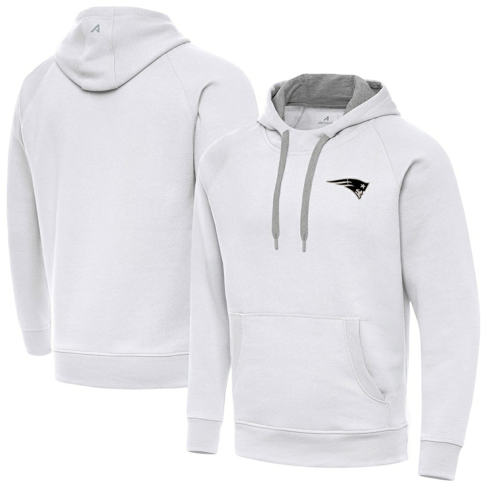 Antigua Brushed Carbon Victory Pullover Hoodie - New England Patriots