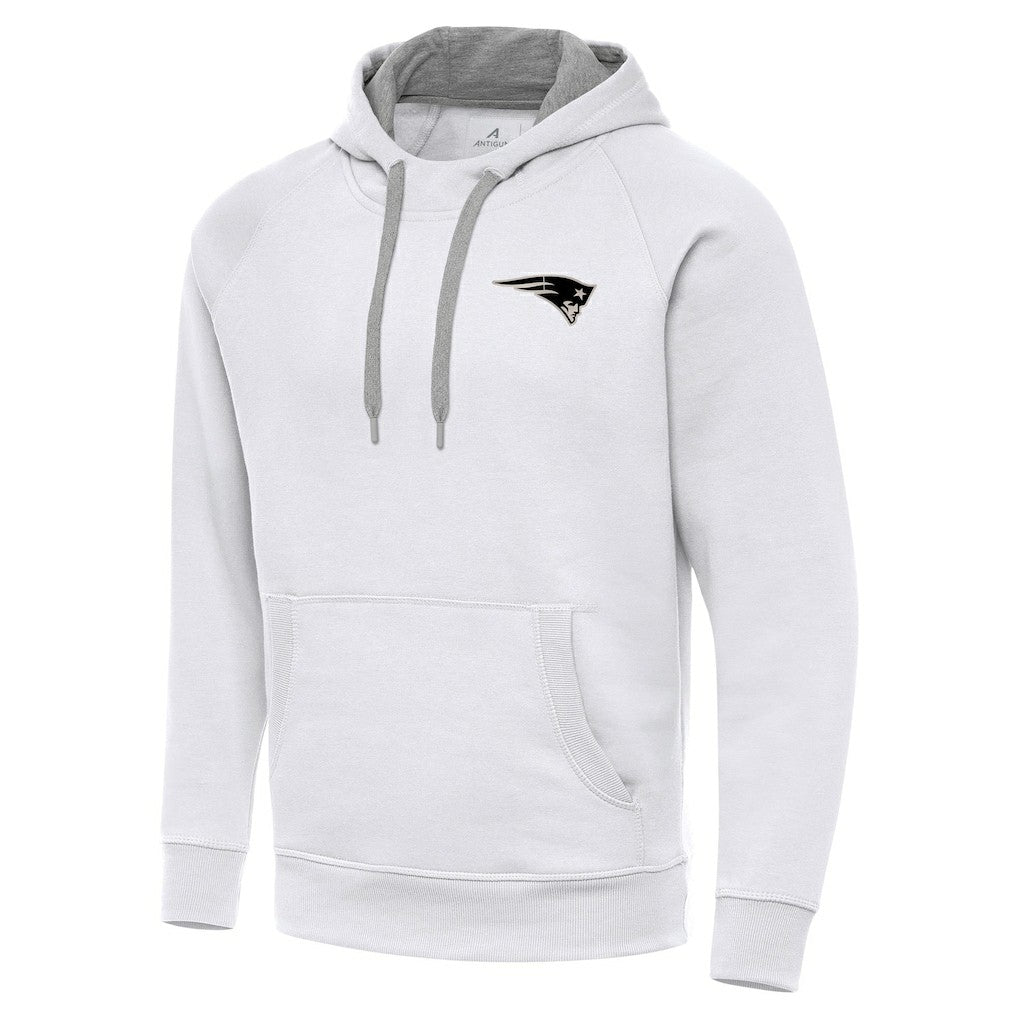 Antigua Brushed Carbon Victory Pullover Hoodie - New England Patriots