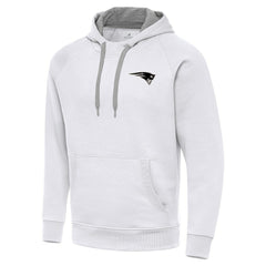 Antigua Brushed Carbon Victory Pullover Hoodie - New England Patriots