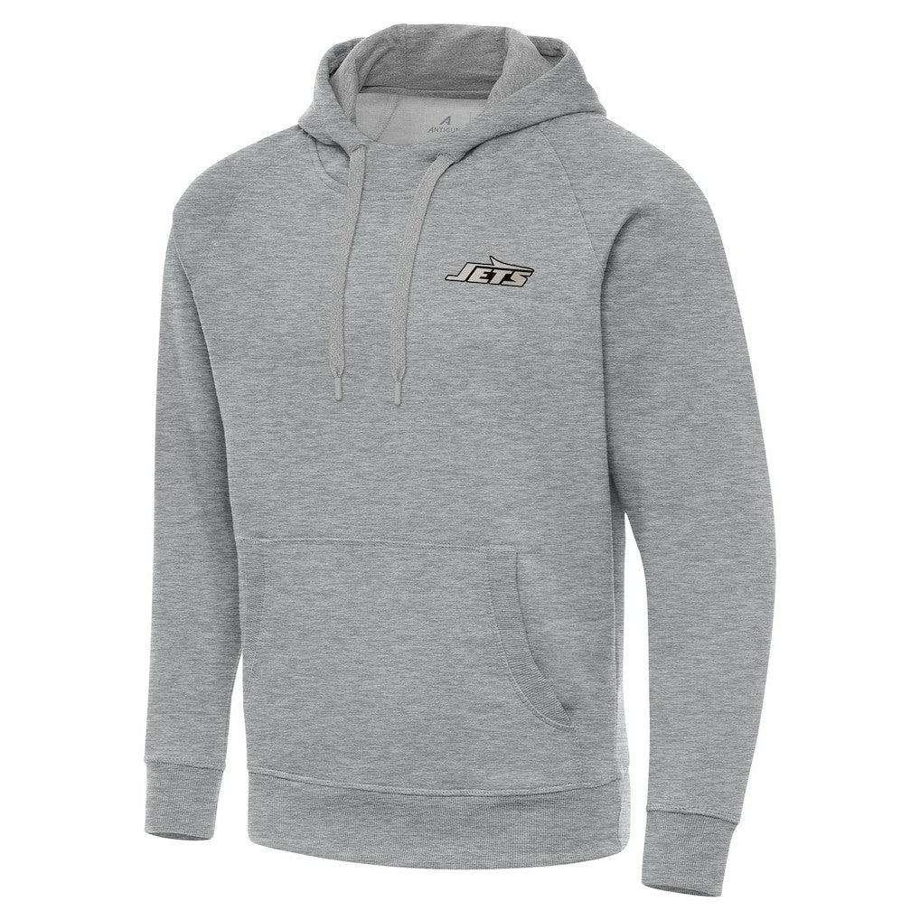 Antigua Brushed Carbon Victory Pullover Hoodie - New York Jets