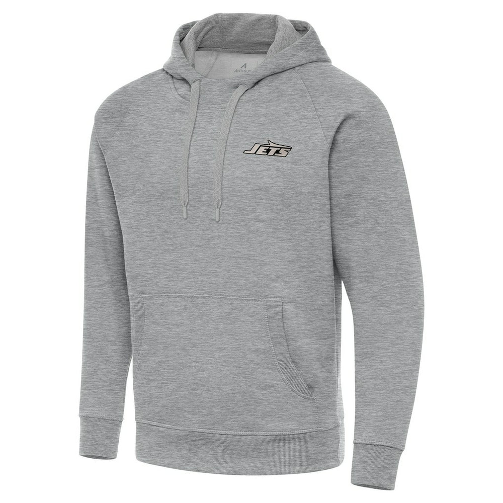 Antigua Brushed Carbon Victory Pullover Hoodie - New York Jets