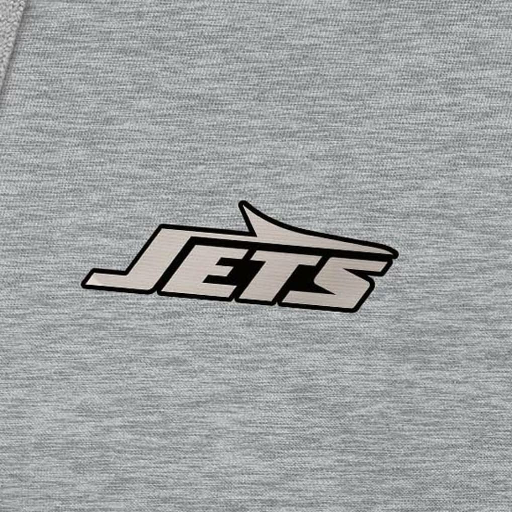 Antigua Brushed Carbon Victory Pullover Hoodie - New York Jets