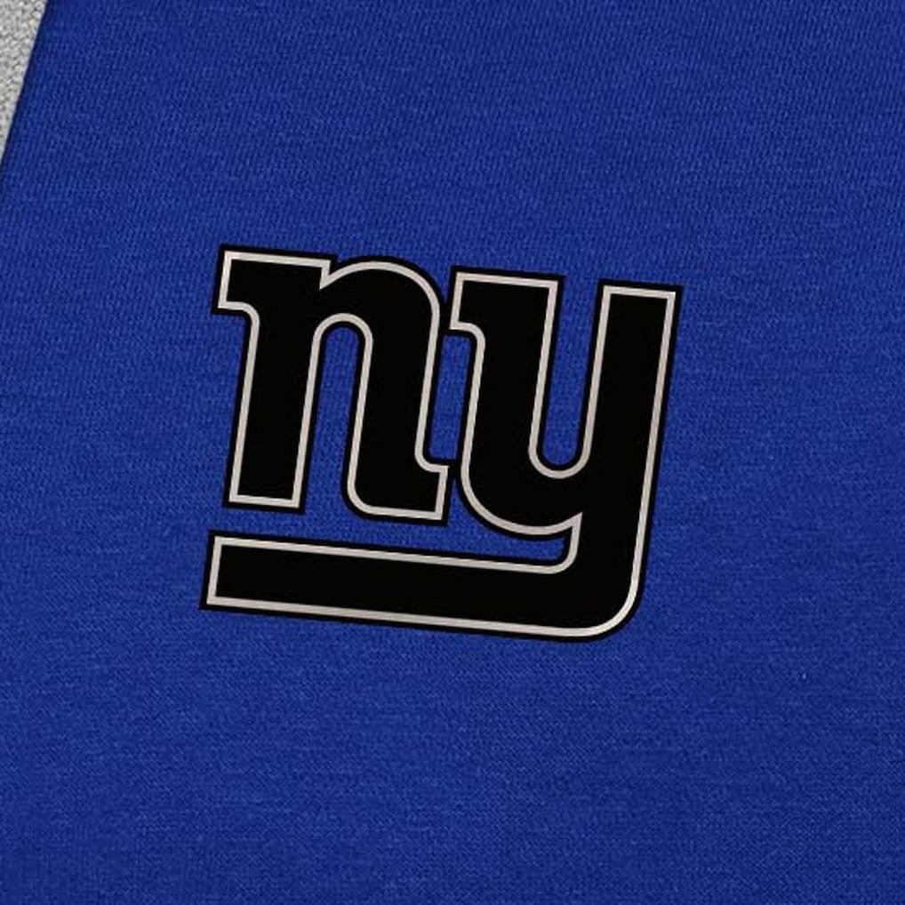 Antigua Brushed Carbon Victory Pullover Hoodie - New York Giants