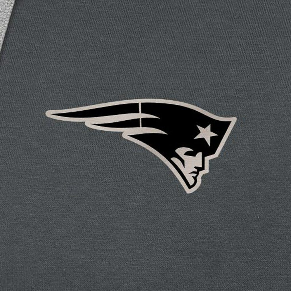 Antigua Brushed Carbon Victory Pullover Hoodie - New England Patriots