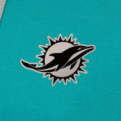 Antigua Brushed Carbon Victory Pullover Hoodie - Miami Dolphins