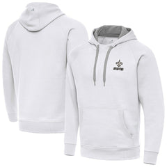 Antigua Brushed Carbon Victory Pullover Hoodie - New Orleans Saints