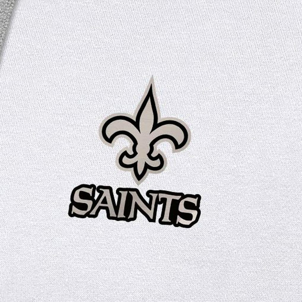 Antigua Brushed Carbon Victory Pullover Hoodie - New Orleans Saints