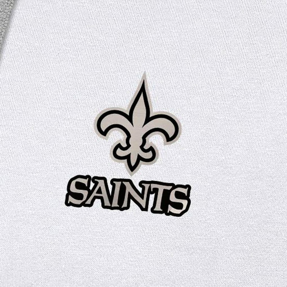 Antigua Brushed Carbon Victory Pullover Hoodie - New Orleans Saints