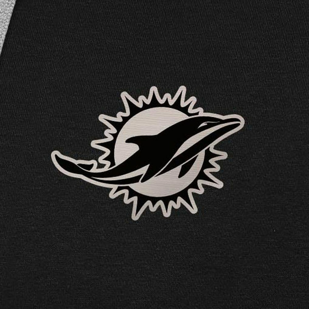 Antigua Brushed Carbon Victory Pullover Hoodie - Miami Dolphins