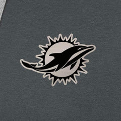 Antigua Brushed Carbon Victory Pullover Hoodie - Miami Dolphins