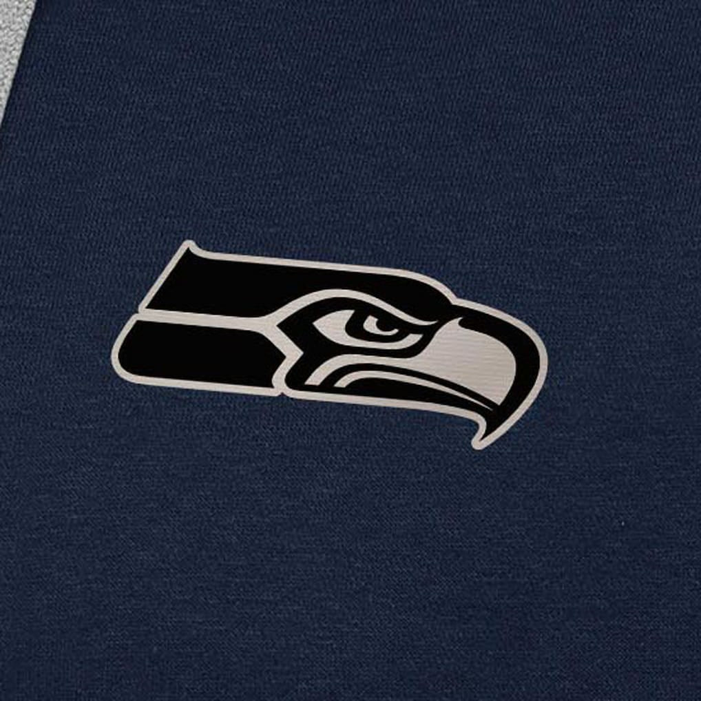 Antigua Brushed Carbon Victory Pullover Hoodie - Seattle Seahawks