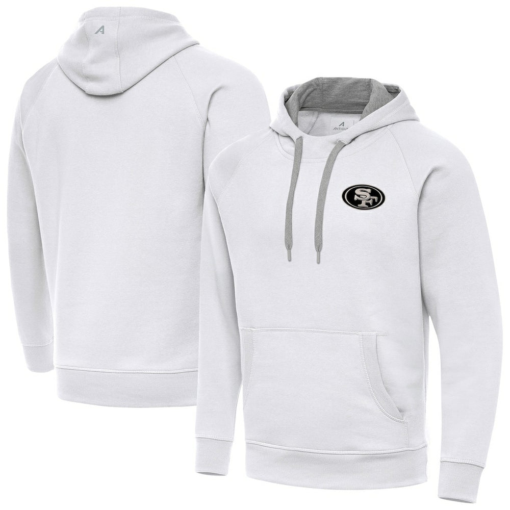 Antigua Brushed Carbon Victory Pullover Hoodie - San Francisco 49ers