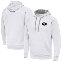 Antigua Brushed Carbon Victory Pullover Hoodie - San Francisco 49ers