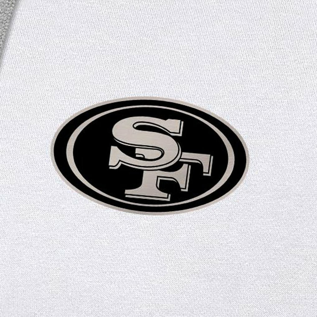 Antigua Brushed Carbon Victory Pullover Hoodie - San Francisco 49ers