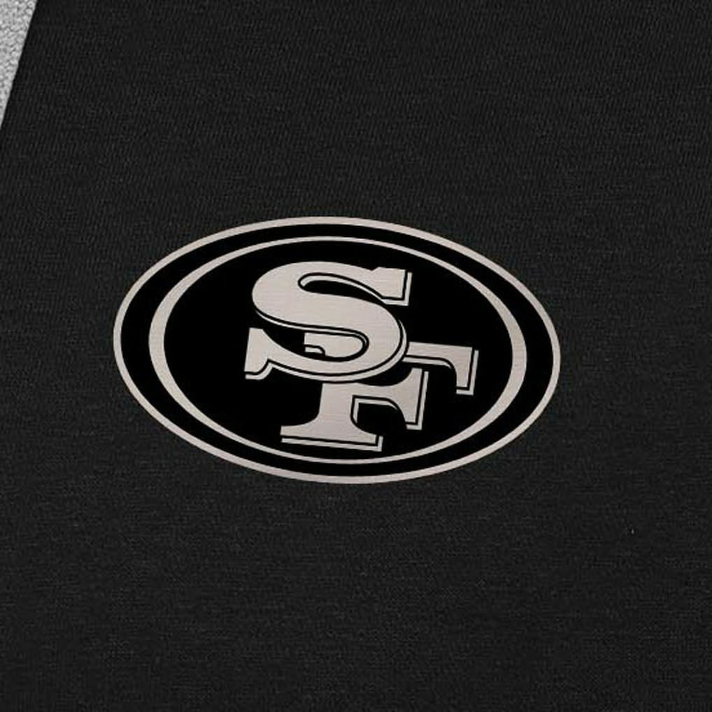 Antigua Brushed Carbon Victory Pullover Hoodie - San Francisco 49ers
