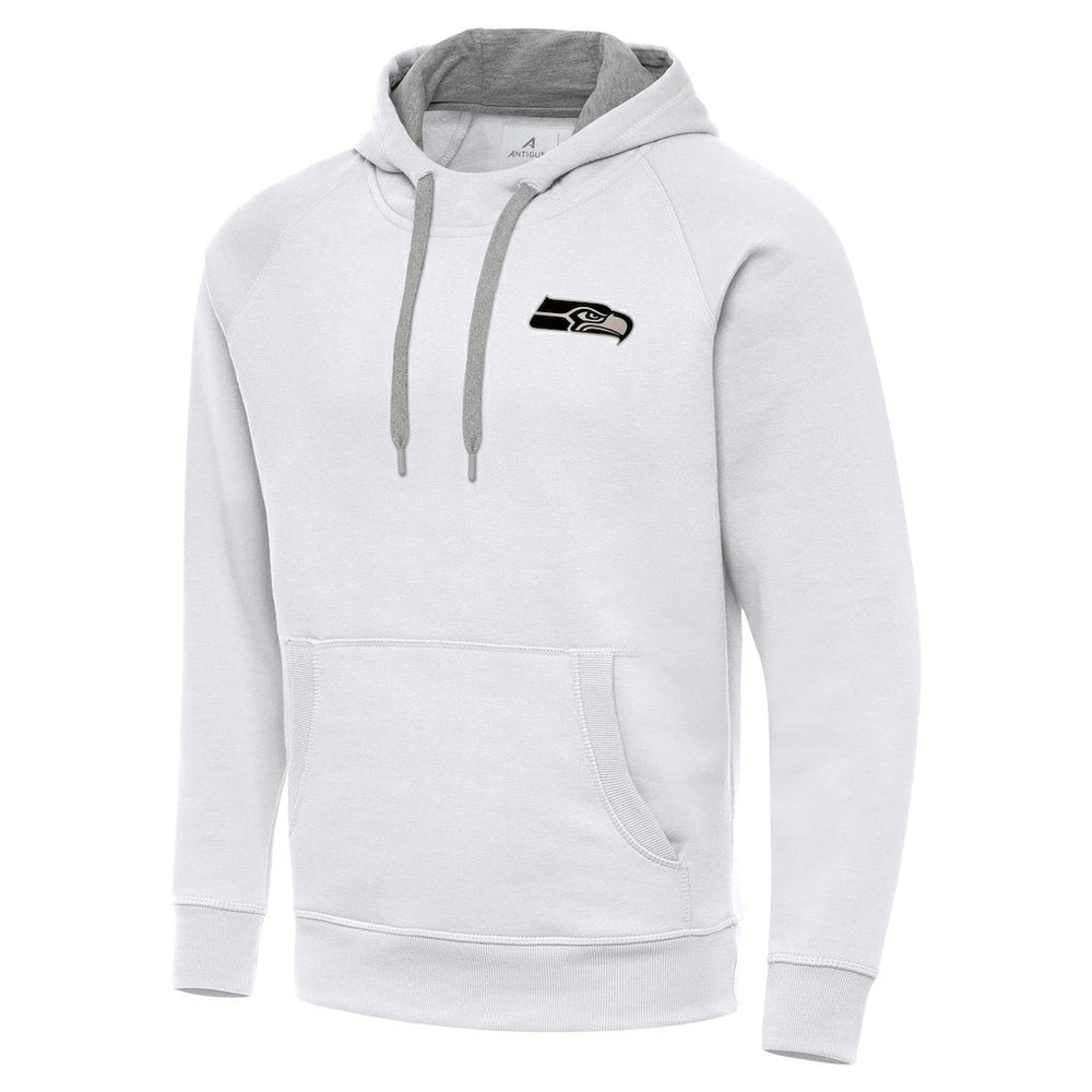 Antigua Brushed Carbon Victory Pullover Hoodie - Seattle Seahawks